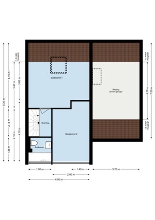 Floorplan - Overakker 61, 4614 GZ Bergen op Zoom